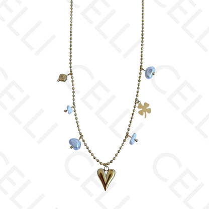 Collar de acero - corazón