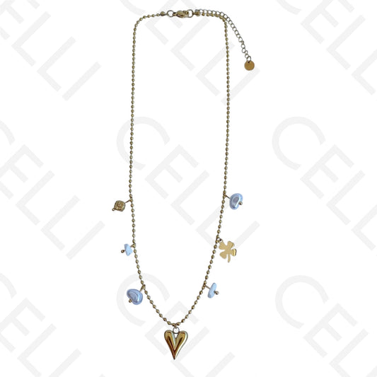 Colar de aço - coração