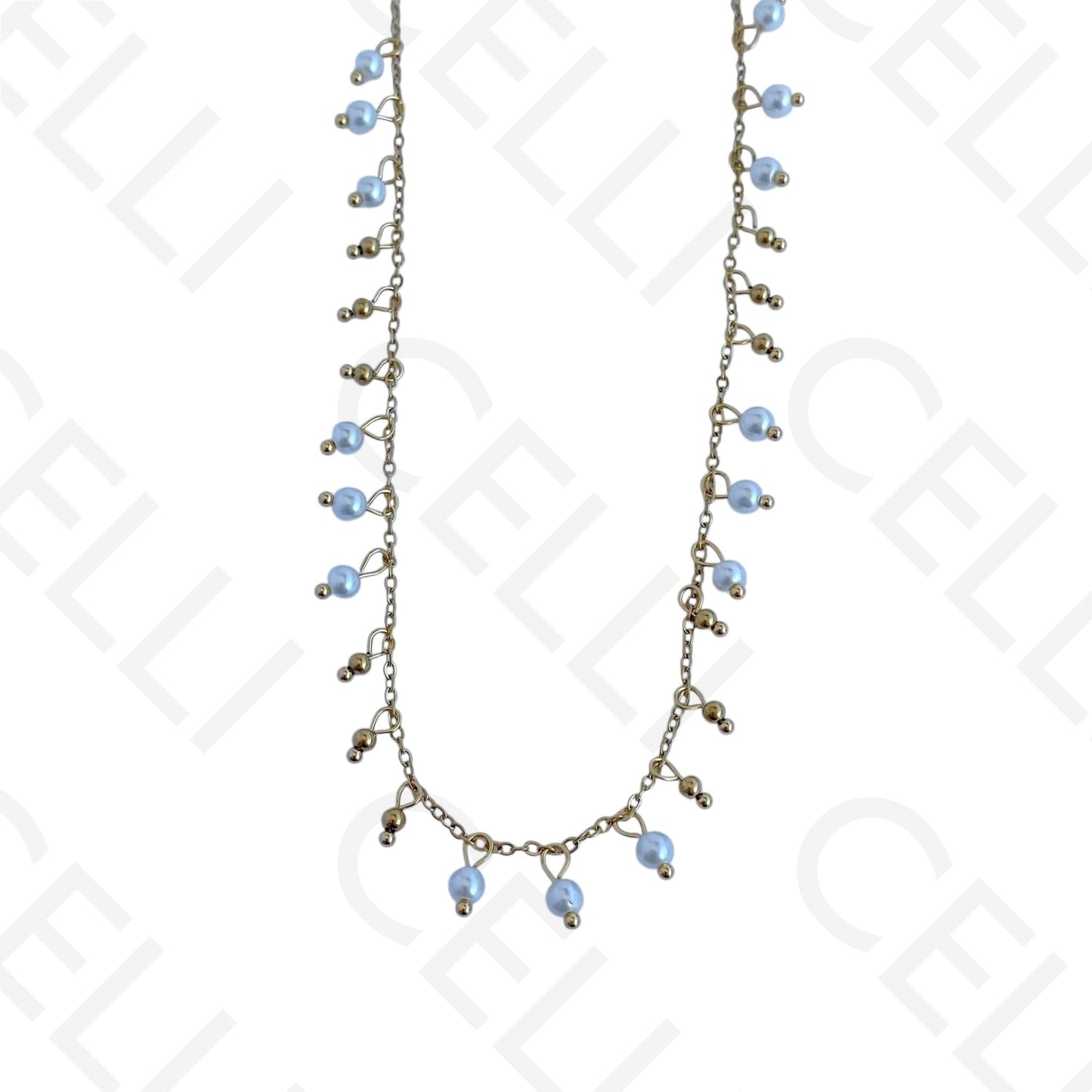 钢制项链 - 珍珠