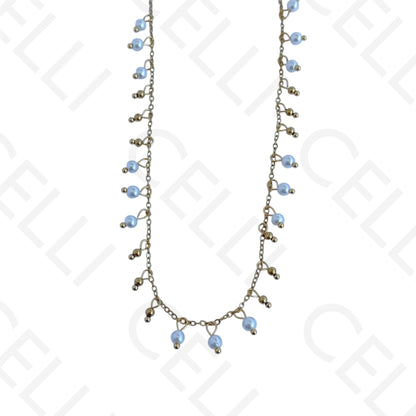 钢制项链 - 珍珠