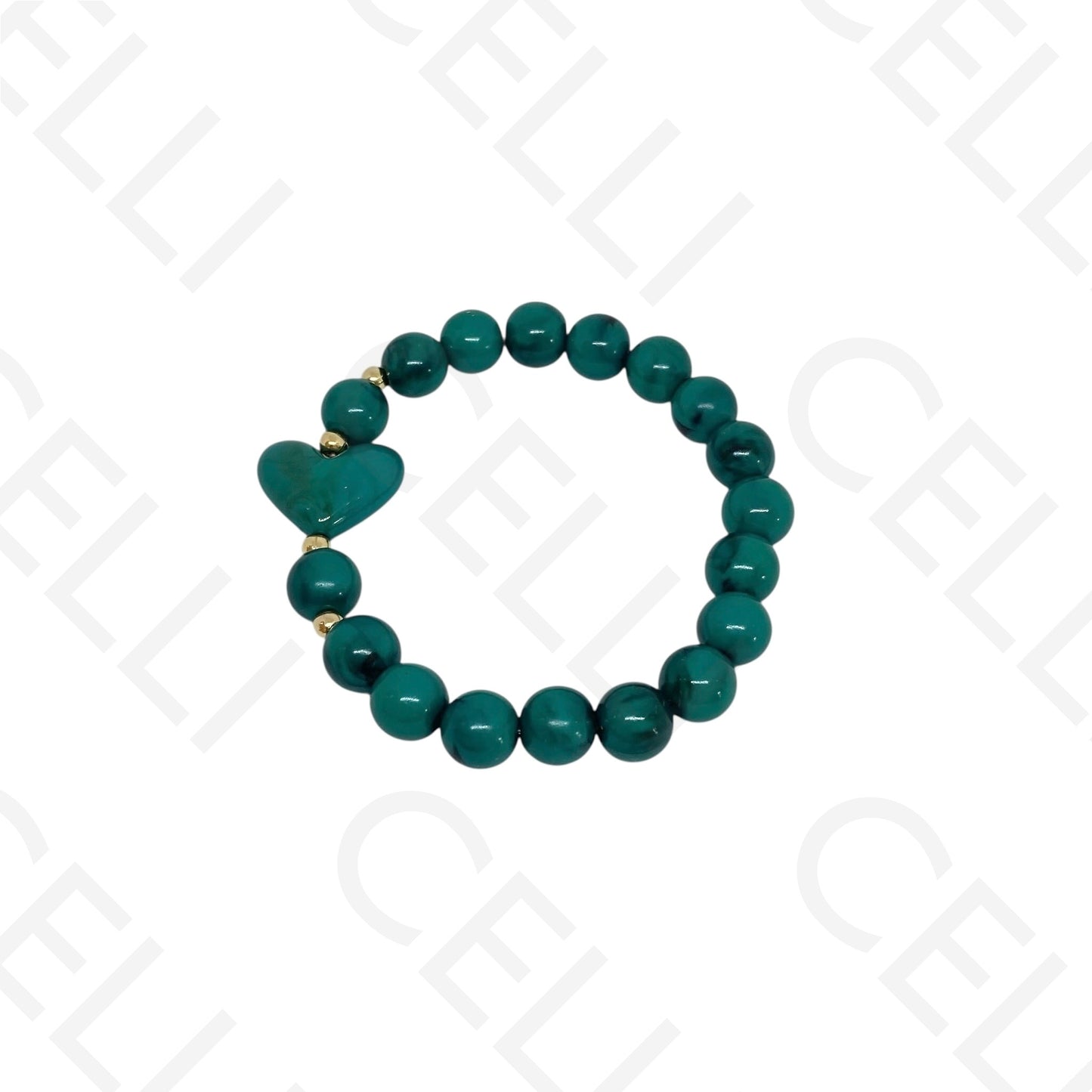 Pulseira de Moda Elástica- Resina (conjunto de 2)