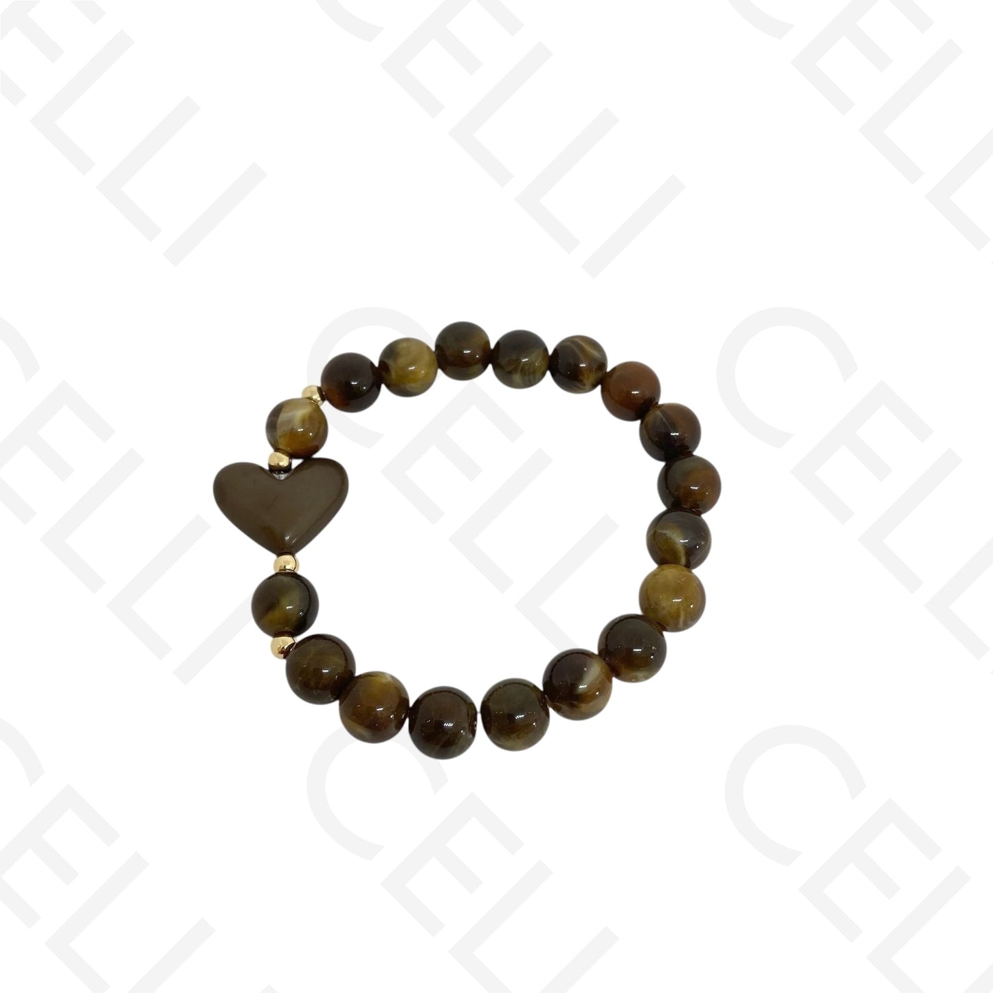 Pulseira de Moda Elástica- Resina (conjunto de 2)