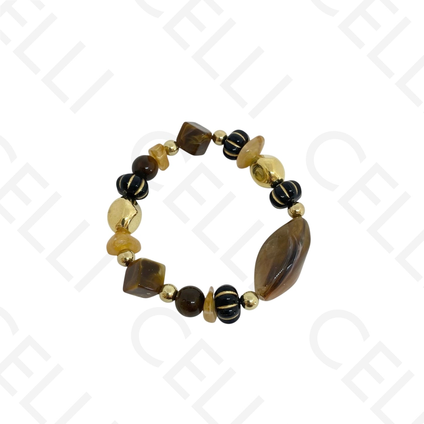 Pulseira de Moda Elástica- Resina (conjunto de 2)