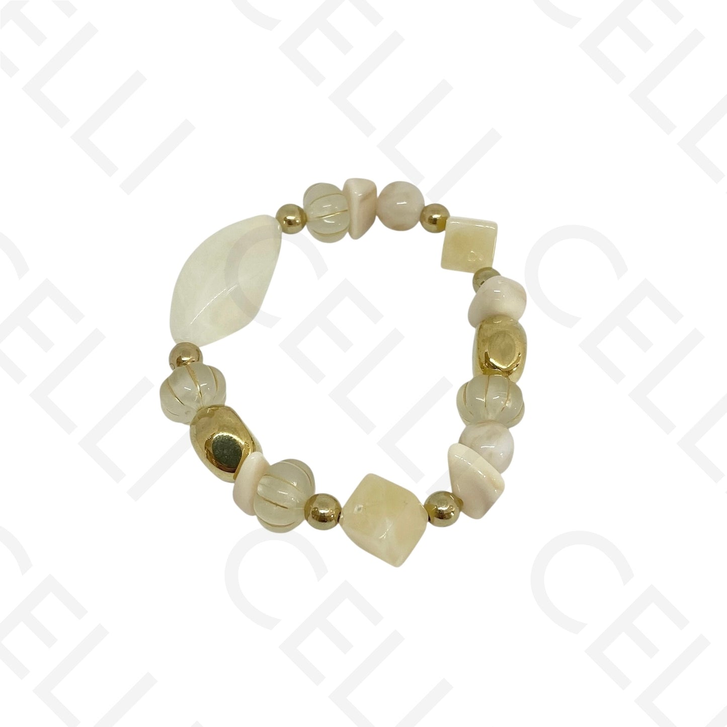 Pulseira de Moda Elástica- Resina (conjunto de 2)