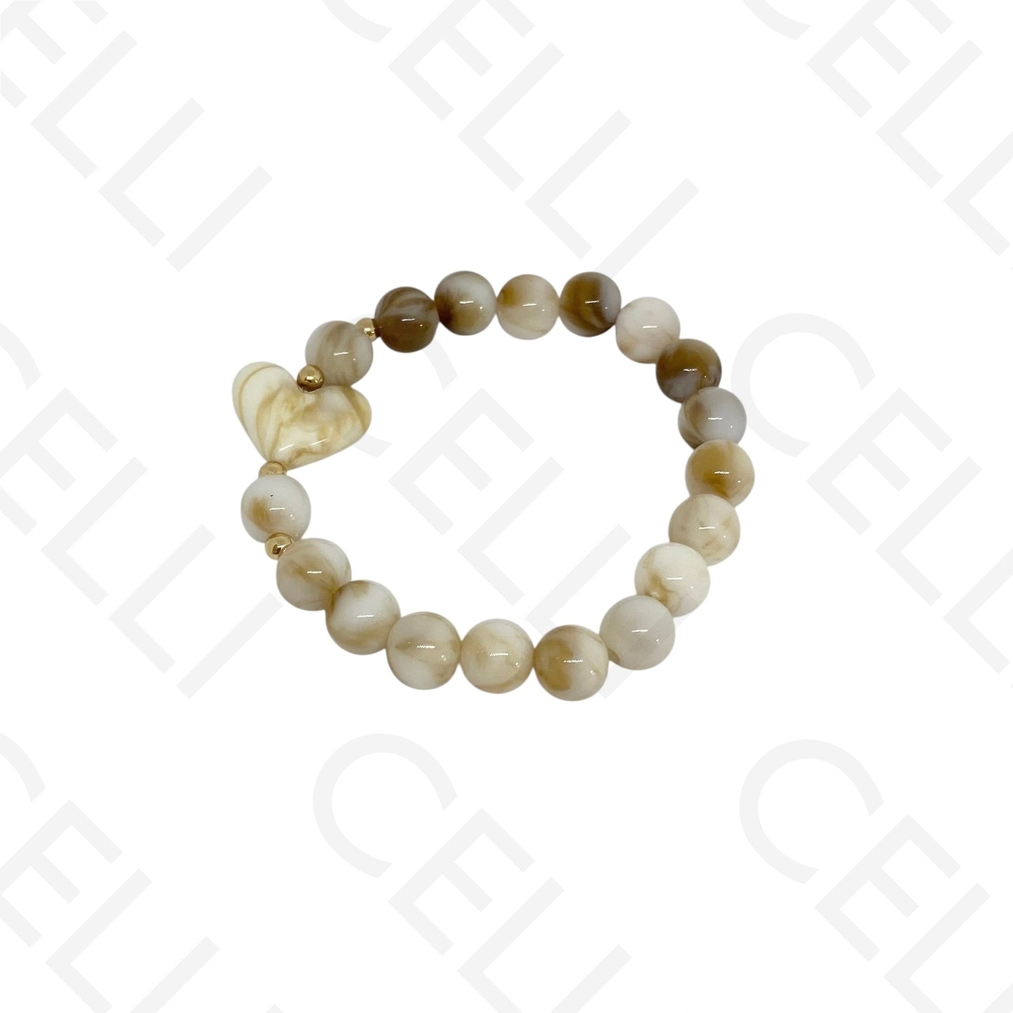 Pulseira de Moda Elástica- Resina (conjunto de 2)