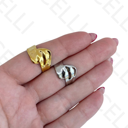 Anel de Aço Ajustável - amassado