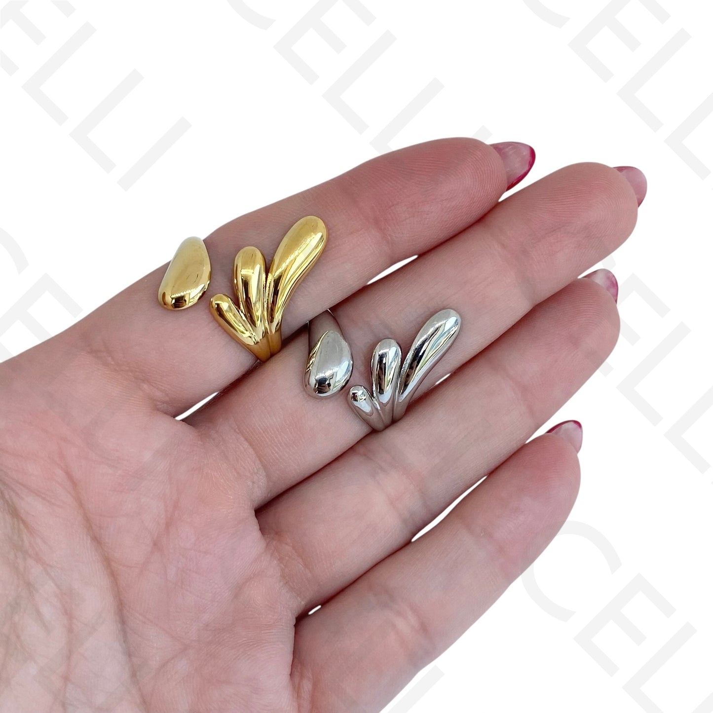 Anel de Aço Ajustável - gotas