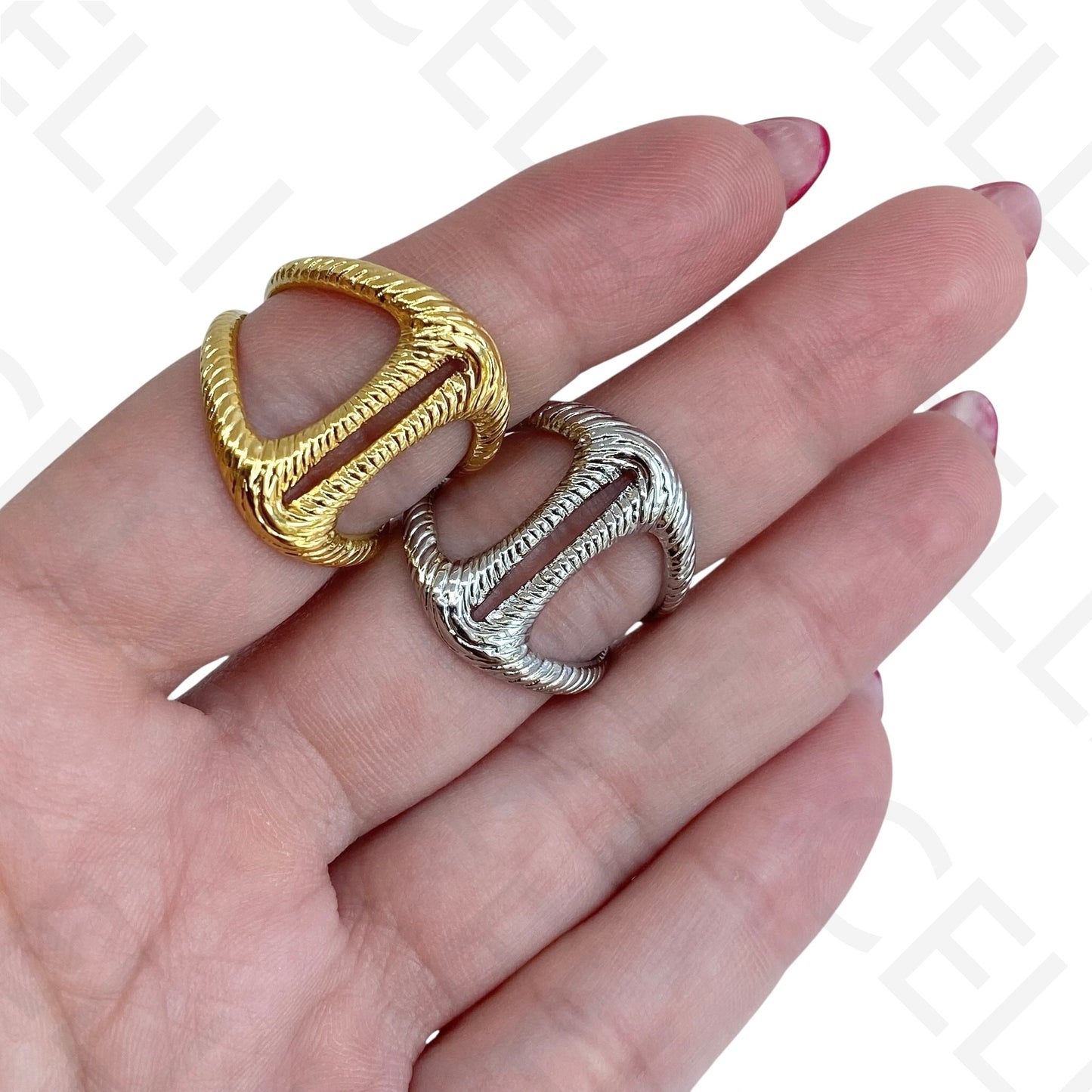 Anel de Aço Ajustável - amassado