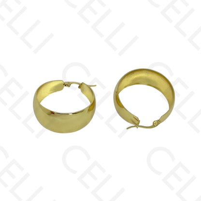 Brinco de aço - argola grossa