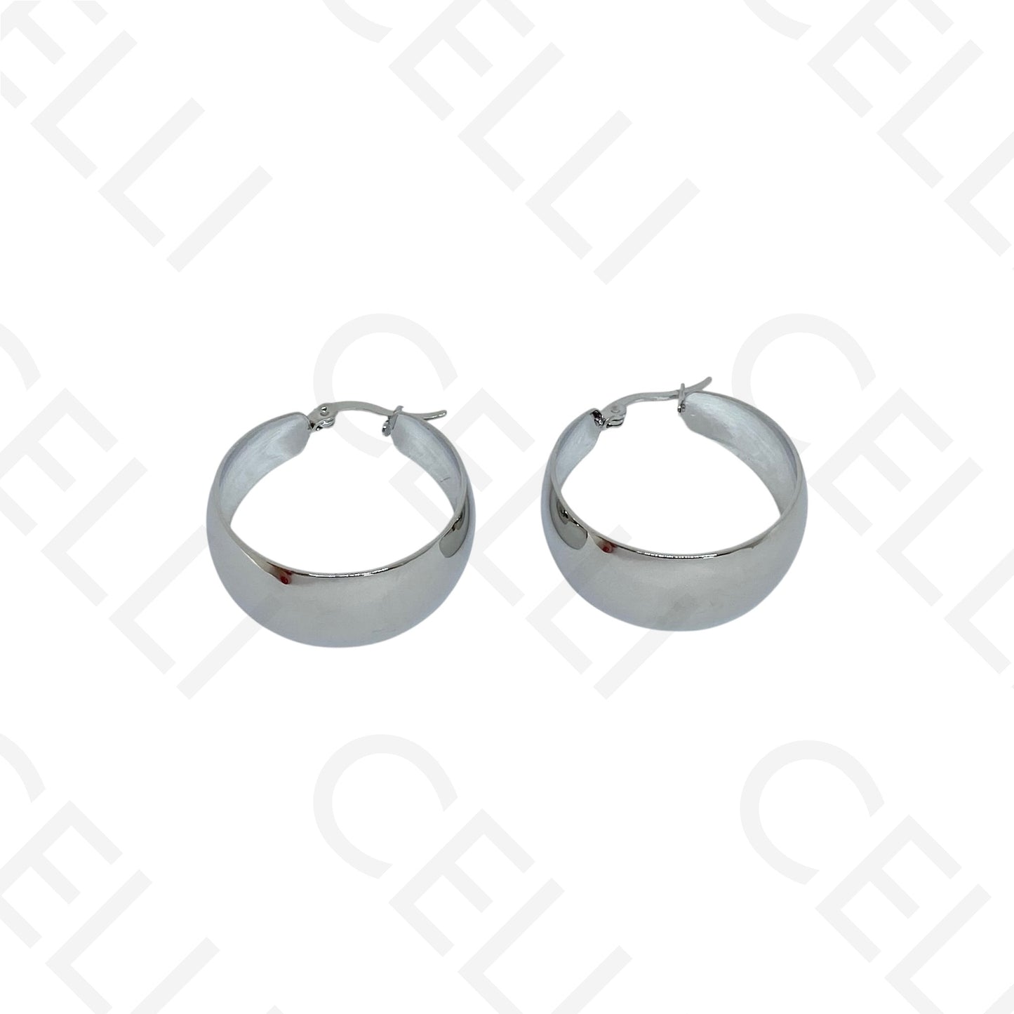 Brinco de aço - argola grossa