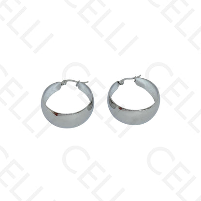 Brinco de aço - argola grossa