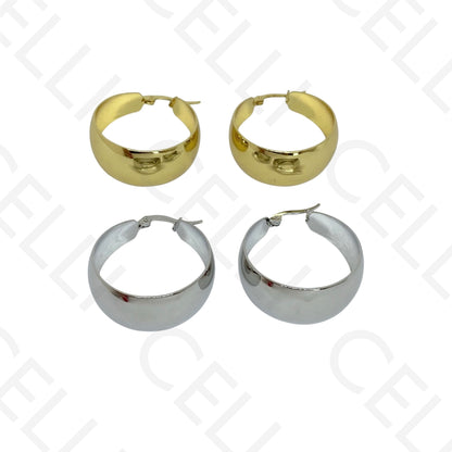 Brinco de aço - argola grossa