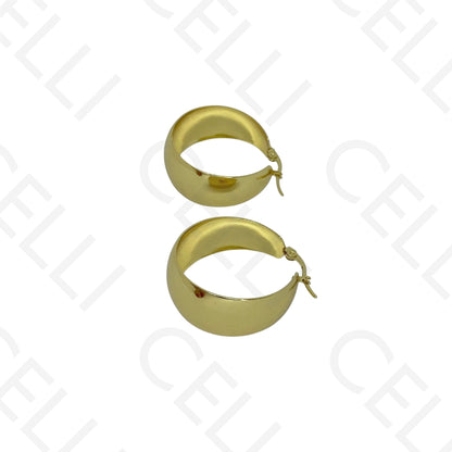 Brinco de aço - argola grossa