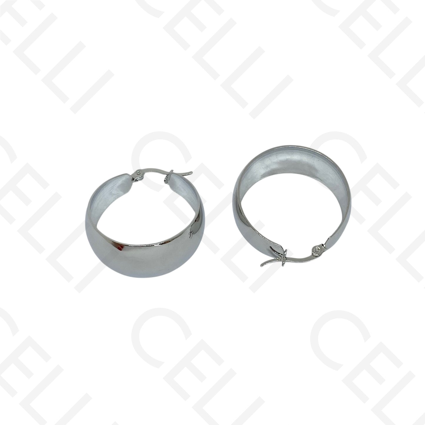 Brinco de aço - argola grossa