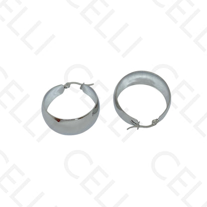 Brinco de aço - argola grossa