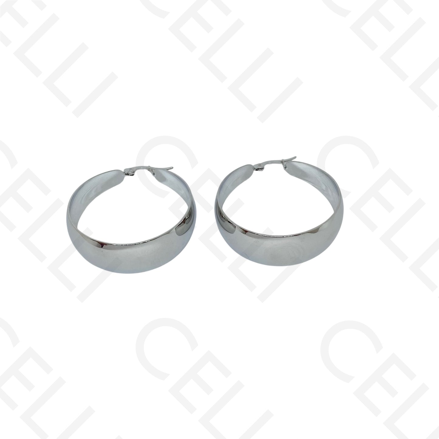 Brinco de aço - argola grossa