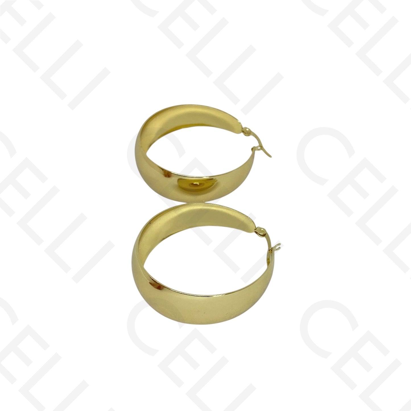 Brinco de aço - argola grossa