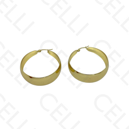 Brinco de aço - argola grossa