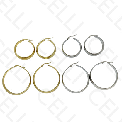 Brinco de aço - argola grossa