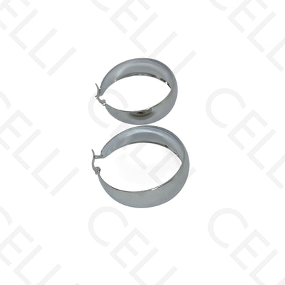 Brinco de aço - argola grossa