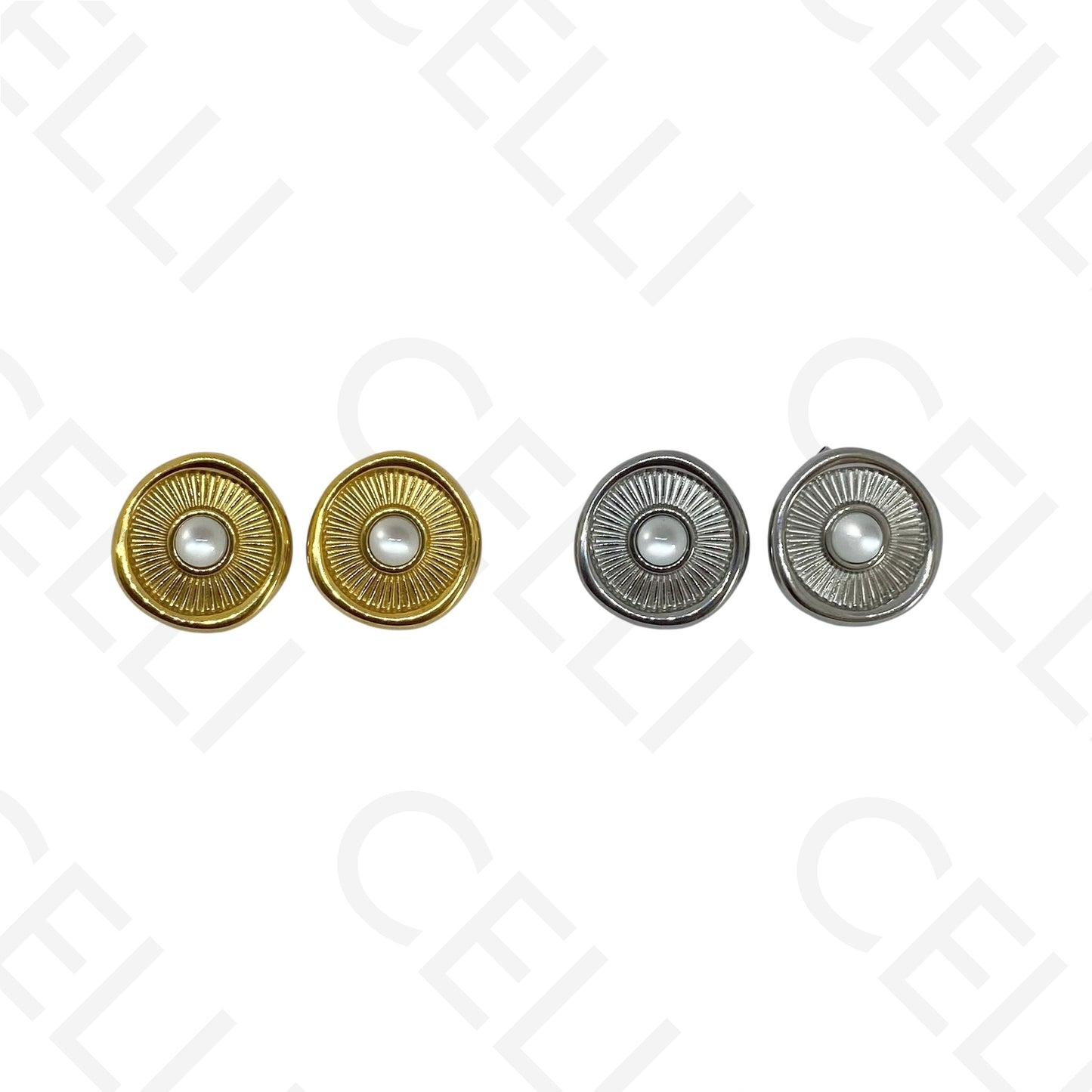 Brinco de aço - sol redondo