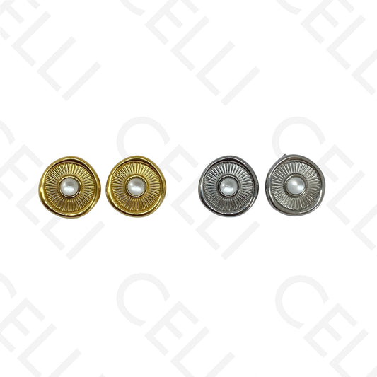 Brinco de aço - sol redondo