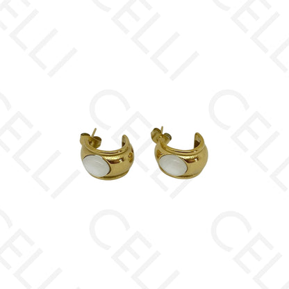 Brinco de aço - meia argola