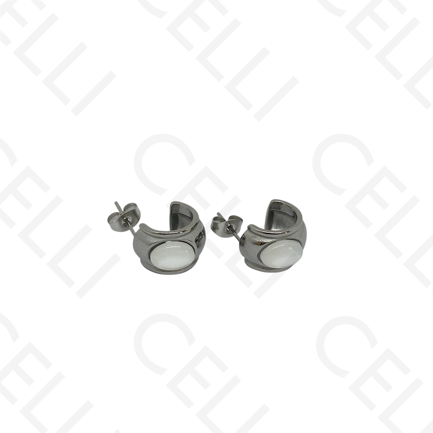 Brinco de aço - meia argola