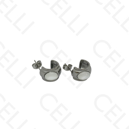 Brinco de aço - meia argola