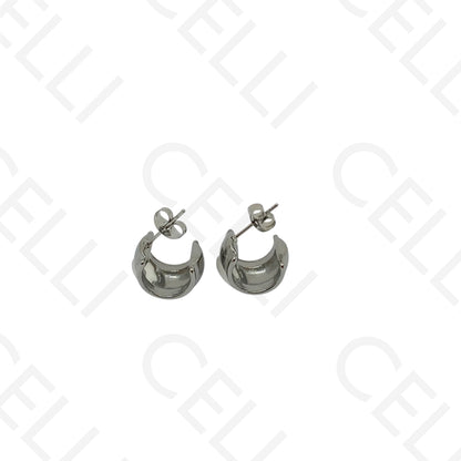 Brinco de aço - meia argola