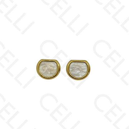 Brinco de aço - madrepérola