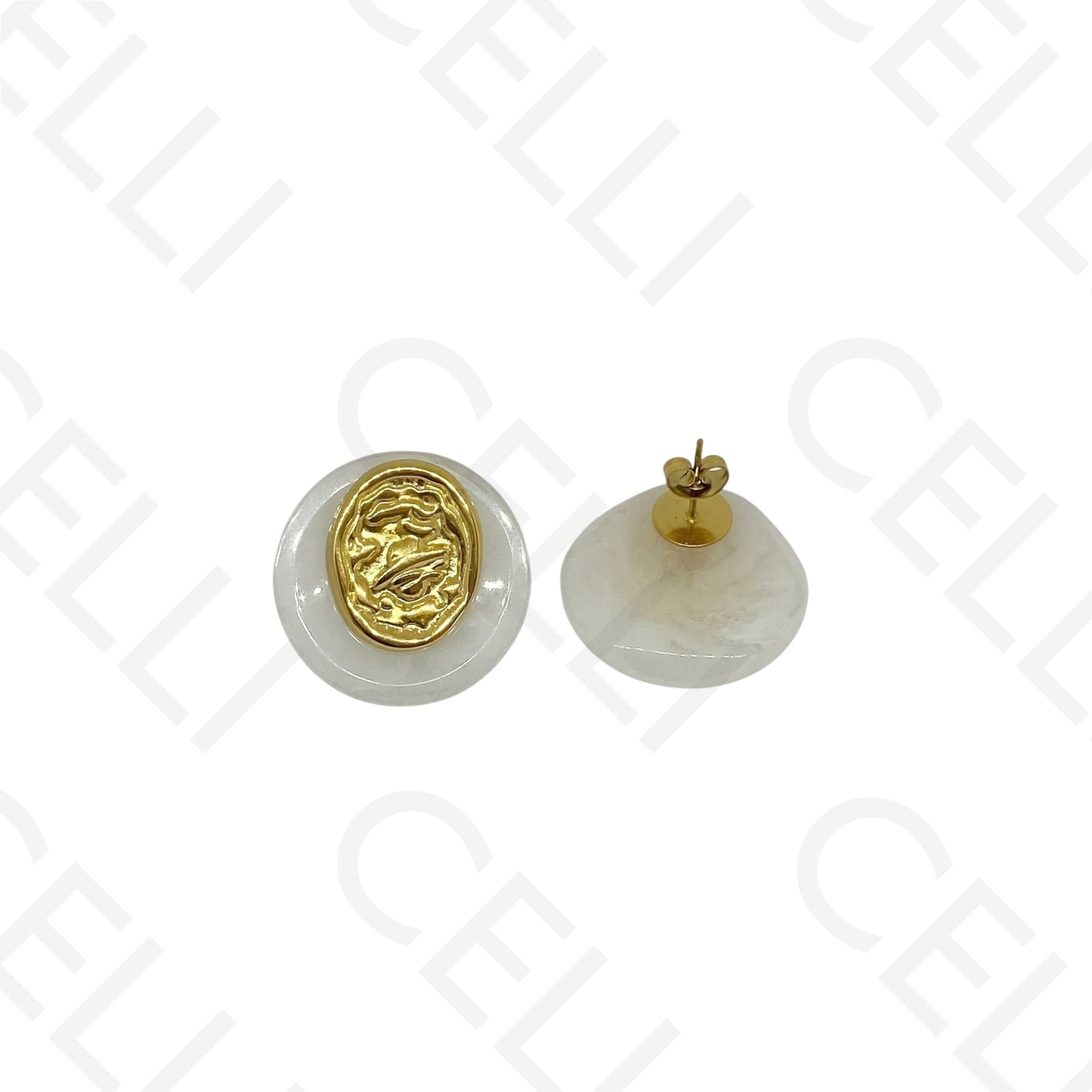 Brinco de aço - com resina