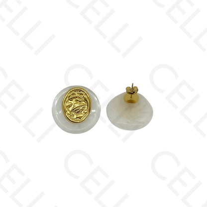 Brinco de aço - com resina