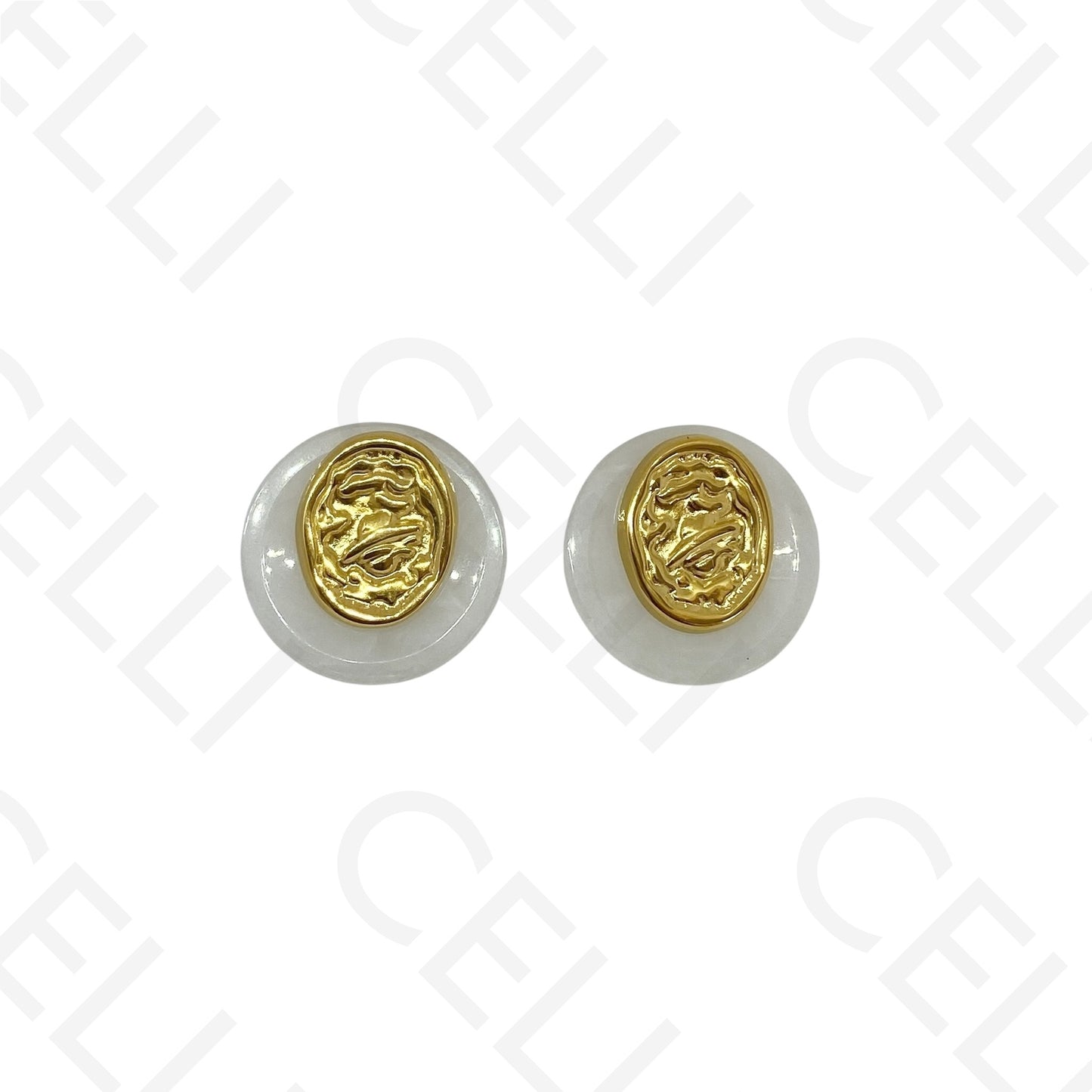 Brinco de aço - com resina