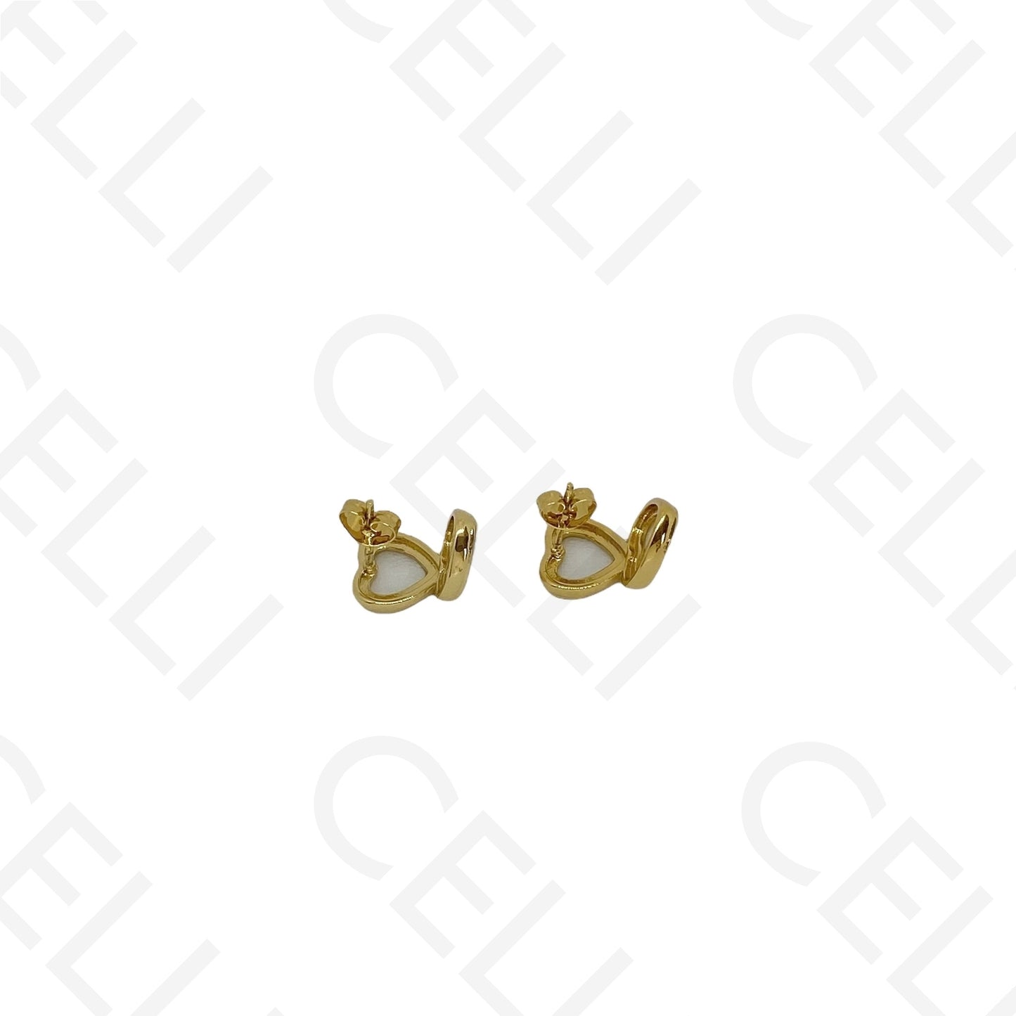 Brinco de aço - dois corações