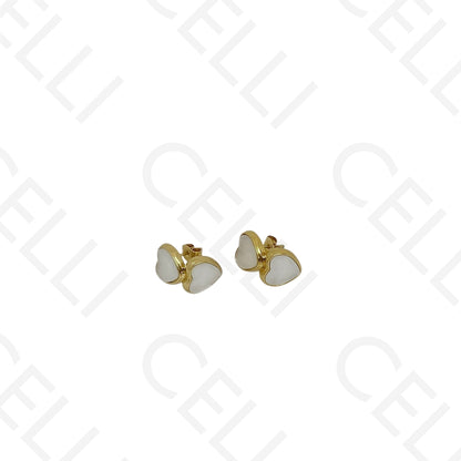 Brinco de aço - dois corações