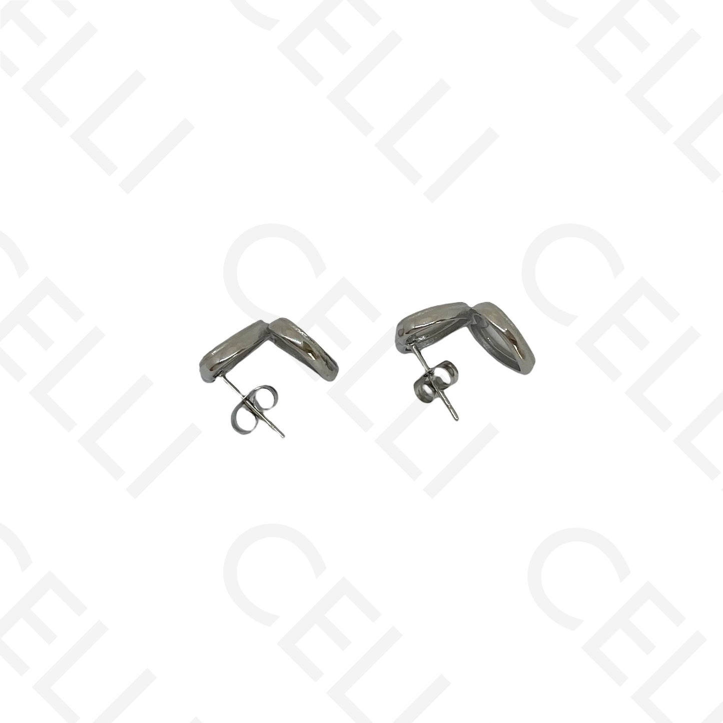 Brinco de aço - dois corações