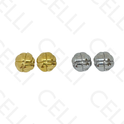 Brinco de aço - botão