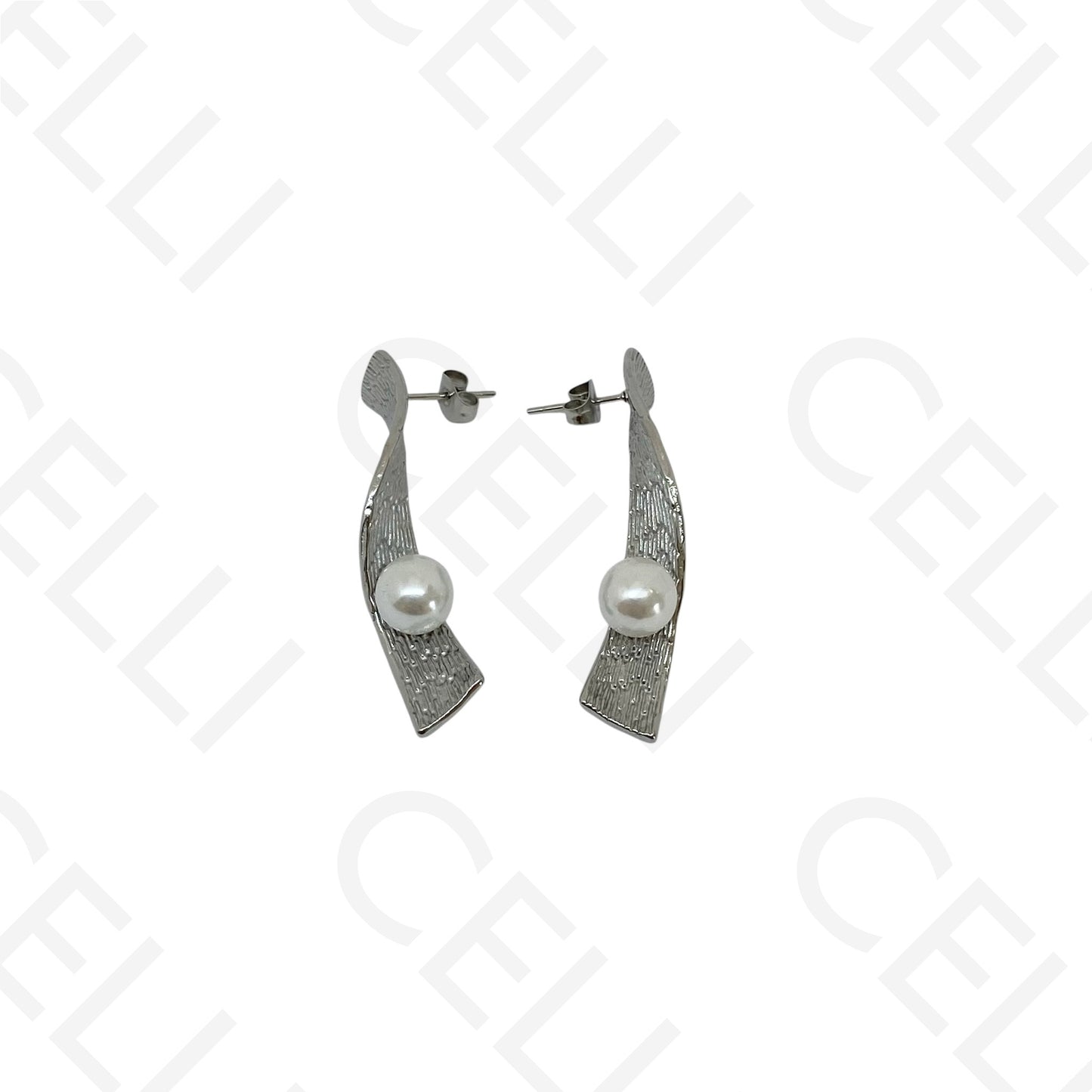 Pendiente de acero - con perla