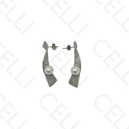 Pendiente de acero - con perla