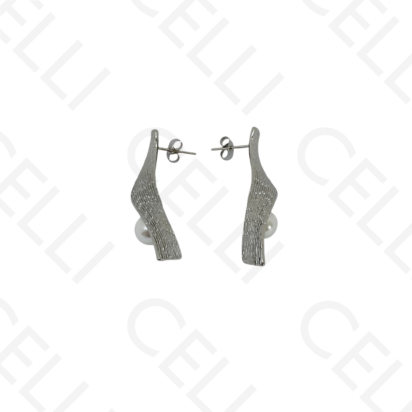 Pendiente de acero - con perla