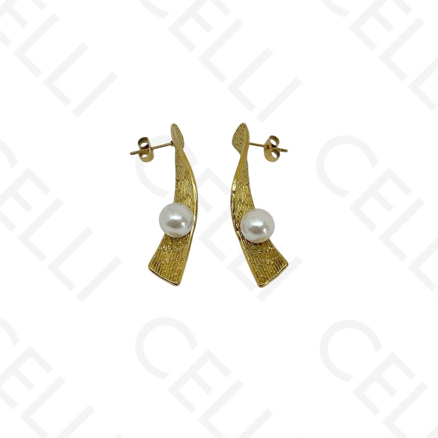 Pendiente de acero - con perla