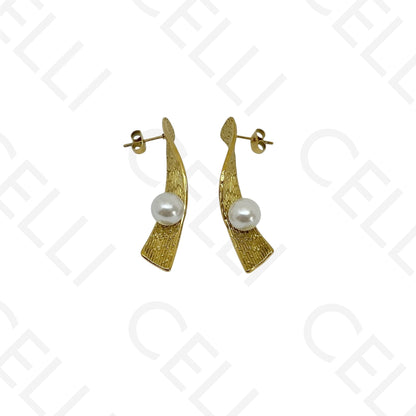 Pendiente de acero - con perla