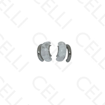 Pendiente de acero - doble con resina