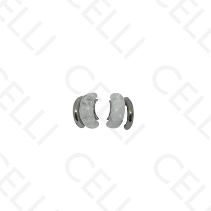 Pendiente de acero - doble con resina