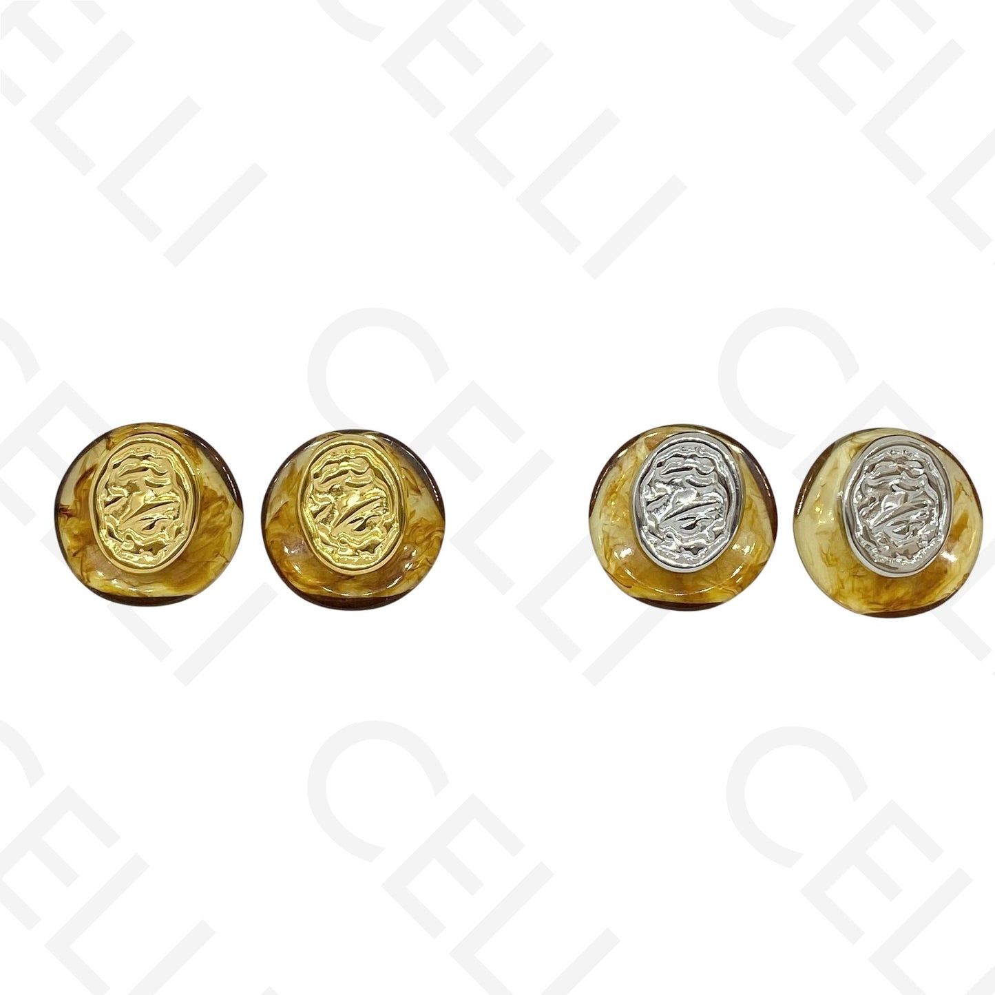 Brinco de aço - com resina