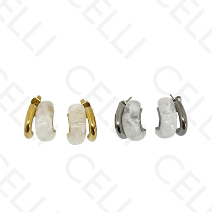 Pendiente de acero - doble con resina