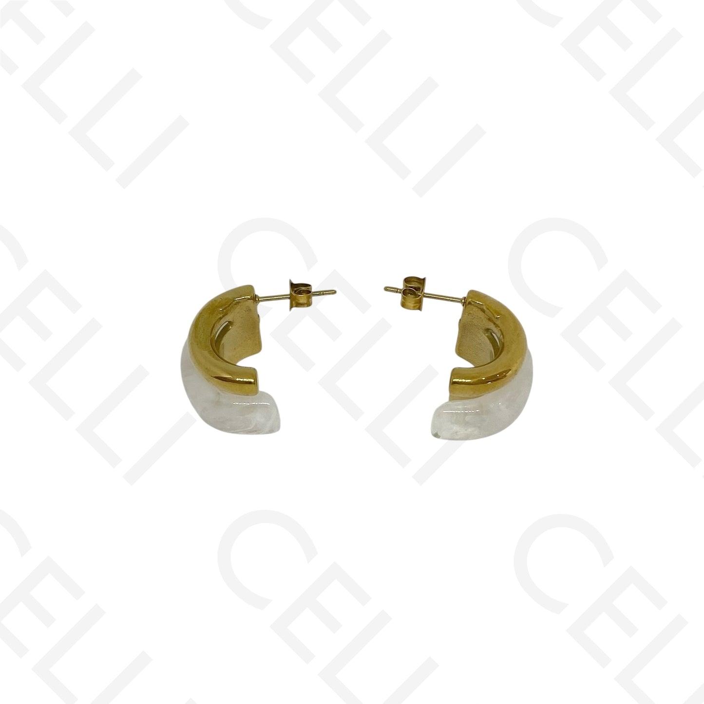 Pendiente de acero - doble con resina