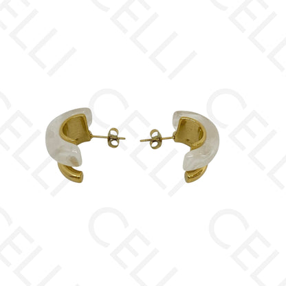 Pendiente de acero - doble con resina