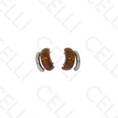 Pendiente de acero - doble con resina